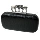 Evening Bag - Skull & Stone Knuckle Clutch Bags - Black - BG-EHP7101BK